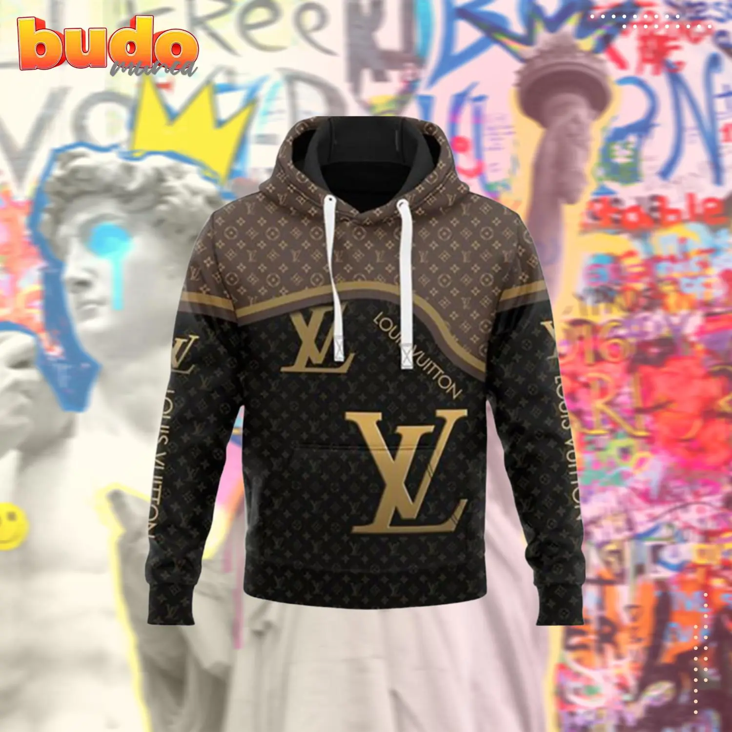 Louis vuitton black brown fashion luxury brand hoodie for men women - hot new